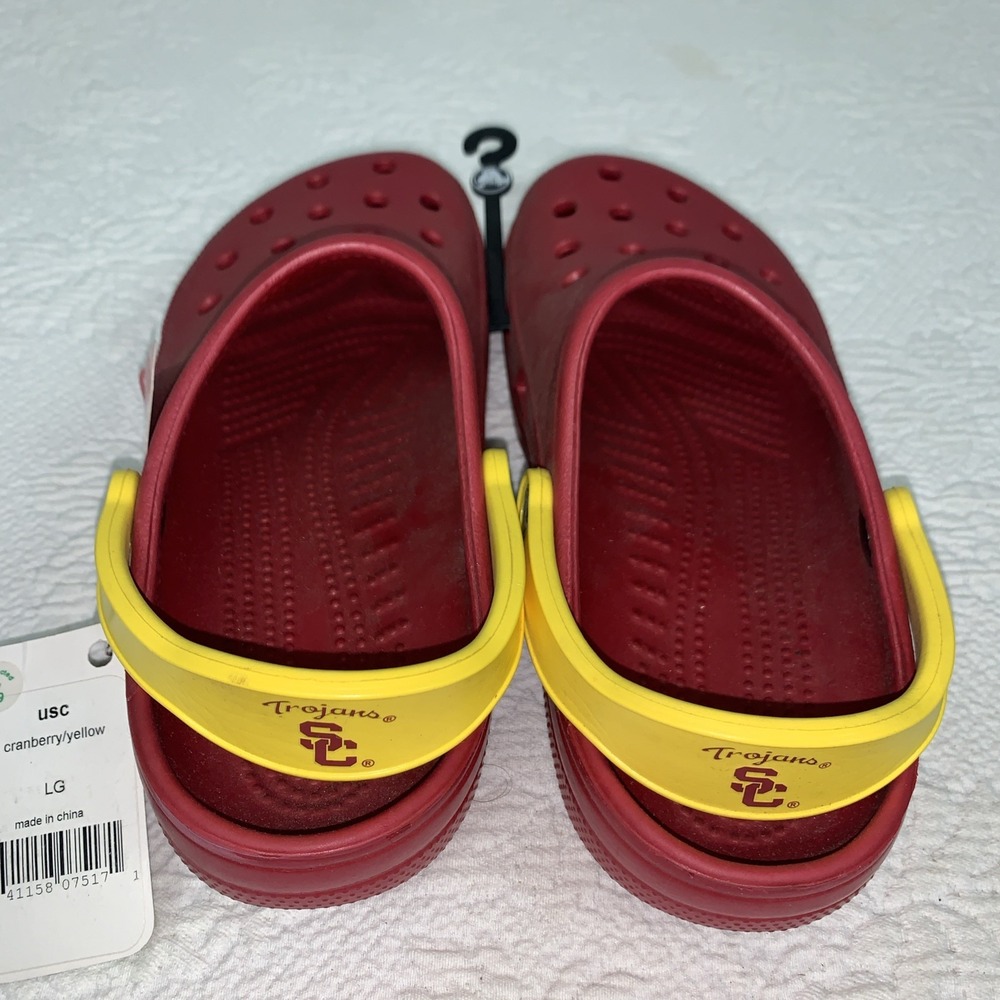 USC Trojans Crocs Classic Clog‎ Red/Yellow Men's 8-9 Women 10-11 Large